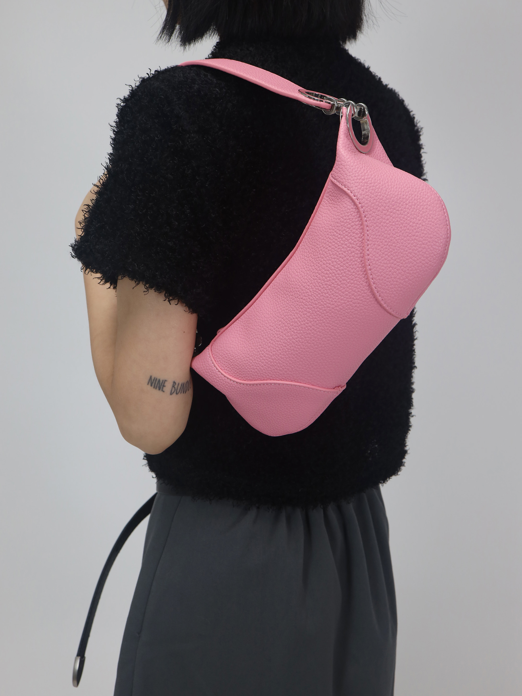 숄더 미니 핑크 브라운 핸드백 숄더 가방